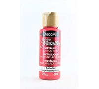2-Pack - Decoart dazzling metallic acrylic colours - 2 ounces per red