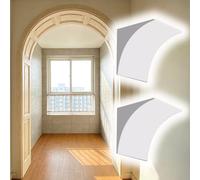 2 Pack Decorative Doorway Arch Molding Arch Kit, Drywall Door Arch Trim, Custom Size Half-Round Molding, Lightweight DIY Doors Curved Corner Set(15x15x15in/38.1x38.1x38.1cm)