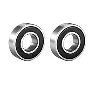2 Pack Deep Groove Ball Bearing Double Side Rubber Sealed Deep Groove Ball Bearings 12mm x 24mm x 6mm