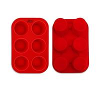 2 Pack Deep & Large Muffin Tray, 6 Cup Silicone Cupcake Moulds, Cupcake Tray, Muffin Cases, Yorkshire Pudding Tray
