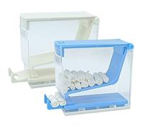 2 Pack Dental Cotton Roll Dispenser Holder Organizer Hygienic Cotton Roll Divider, Press-on Dental Cotton Rolls Holder and Dispenser with Nonslip Base