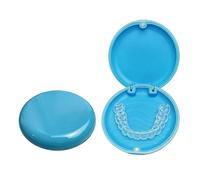 2-Pack Denture Case & Retainer Box - Portable Leak-Proof Storage Container for False Teeth, Night Guards, Orthodontic Appliances & Clear Aligners - Ideal for Travel, Dining Out & Daily Home Organizati