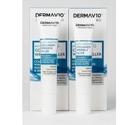 2 Pack - DermV10 Innovations Collagen & Hyaluronic Acid Anti-Aging Wrinkle Filler 15ml | Fights Fine Lines with Algae Extract & Shea Butter for Hydration & Elasticity - 2 x 15g