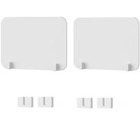 2 Pack Desk Acoustic Workplace Divider Reduces Noise & Visual Distractions Office Partition (White 40x30CM)