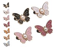 2-Pack Detachable Butterfly Clips,Pant Waist Tightener Butterfly, No-Sew Instant Waist Buckles,Buttons Pins For Loose Jeans Jackets Coats Shirts (4PCS-1)