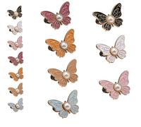 2-Pack Detachable Butterfly Clips,Pant Waist Tightener Butterfly, No-Sew Instant Waist Buckles,Buttons Pins For Loose Jeans Jackets Coats Shirts (MAX)