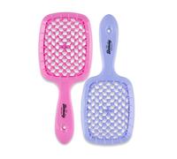 2 Pack Detangling Brush for All Wet or Dry Hair Types - Pain-Free Brushing, Vented Hair Brush - Lightweight Handle with Extreme Flex to Contour to Scalp (Dusty Pink)