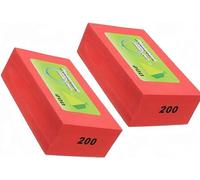 2 Pack Diamond Sanding Blocks Hand-Held Pad Polishing Grinding Block For Glass Granite Concrete Marble 200 Grit