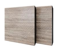 2 Pack - Diffuse Sound-Absorbing Acoustic Panel with Velvet Fabric & Mounting Kit | 50x50x5cm | Reflection - Soundproofing | Home Acoustic Treatment [WILDS - Sonoma | White]