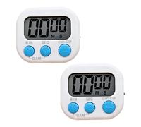 2 Pack Digital Kitchen Timers, Kickstand Large Buttons Big Digits Loud Ring Kitchen Digital Multifunctional Countdown Loud Clock Multifunctional Timer For Cooking Classroom Bathroom Teachers