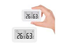 2-Pack Digital Room Thermometer and Hygrometer - Indoor Temperature and Humidity Meter with LCD Display, Smart Comfort Indicator, Accurate Humidity Sensor for Home, Office, Nursery and Greenhouse