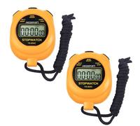 2 Pack Digital Sport Stopwatch Timer for Coaches, ON/Off Countdown Large Display Simple Stop Watch for Sports PE Teacher Coaches Referees, Orange