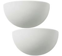 Loops 2 PACK Dimmable LED Wall Light Unglazed Ceramic Round Dome Fitting Lounge Lamp Loops Multicolor