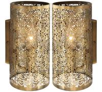 2 Pack Dimming Led Wall Light Pretty Brass Birds Steel Shade Modern Lamp Fitting