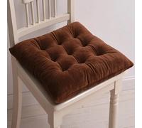 2 Pack Dining Chair Cushions with Ties NonSlip Washable Seat Pads for Kitchen & Dining Room Comfortable Brown Chair Cushions for Enhanced Seating