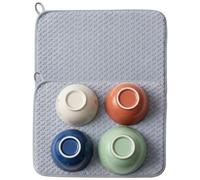 2 Pack Dish Drying Mat, Large 30x40 cm Drying Mat for Kitchen Counter, Quick Dry Sink Drainer Mat for Dishes and Utensils, Non-Slip Dish Drainer Mat