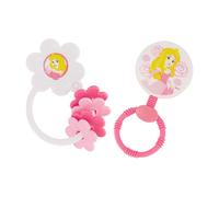2 Pack Disney Princess Character Shape Rattle and Keyring Teether Premium Toddler Birthday Toys Infant Teething Toys Great for Newborn Shower Gifts