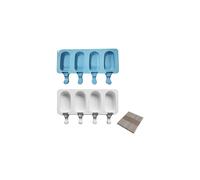 2 Pack DIY Ice Cream Moulds, Silicone Ice Lolly Molds, Ice Cream Moulds, Cake Molds, Homemade Dessert Moulds, with Handles for Milk Fruit Yoghurt