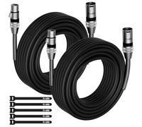 2-Pack DMX Stage Lighting Cable 25FT, 3 Pin XLR Male to Female Cable, Compatible with XLR Microphone Audio Connection, for DJ Moving Head Par Light Mic Mixer, Podcast, 22AWG OFC, 110 Ohms Impedance