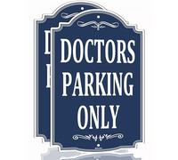 2 Pack DOCTORS PARKING ONLY Signs 18 x12 inches Metal Reflective Rust Aluminum UV Protected Waterproof Sturdy Easy Mounting