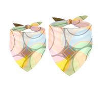 2 Pack Dog Bandana Abstract Colored Windmill Pattern Girl Boy Bibs Dog Scarf Kerchief Accessories for Small Medium Large Dogs Puppy Cat Pet