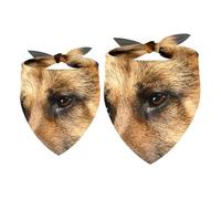 2 Pack Dog Bandana Adorable German Shepherd Girl Boy Bibs Dog Scarf Kerchief Accessories for Small Medium Large Dogs Puppy Cat Pet