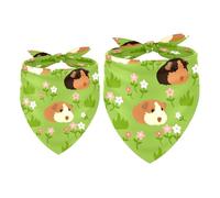 2 Pack Dog Bandana Adorable Pet Guinea Pig Girl Boy Bibs Dog Scarf Kerchief Accessories for Small Medium Large Dogs Puppy Cat Pet