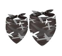 2 Pack Dog Bandana Airplanes Silhouette Girl Boy Bibs Dog Scarf Kerchief Accessories for Small Medium Large Dogs Puppy Cat Pet
