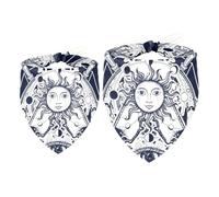 2 Pack Dog Bandana All Seeing Eye of Sun Girl Boy Bibs Dog Scarf Kerchief Accessories for Small Medium Large Dogs Puppy Cat Pet