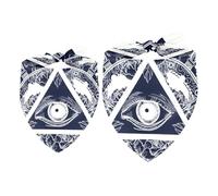 2 Pack Dog Bandana All Seeing Eye on Pyramid Girl Boy Bibs Dog Scarf Kerchief Accessories for Small Medium Large Dogs Puppy Cat Pet