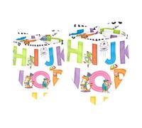 2 Pack Dog Bandana Amazing Animals Alphabet Girl Boy Bibs Dog Scarf Kerchief Accessories for Small Medium Large Dogs Puppy Cat Pet