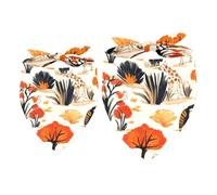 2 Pack Dog Bandana Ancient African Wild Animals Girl Boy Bibs Dog Scarf Kerchief Accessories for Small Medium Large Dogs Puppy Cat Pet