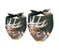 2 Pack Dog Bandana Animal Buck Girl Boy Bibs Dog Scarf Kerchief Accessories for Small Medium Large Dogs Puppy Cat Pet