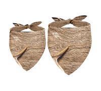 2 Pack Dog Bandana Antlers Against Rustic Wooden Girl Boy Bibs Dog Scarf Kerchief Accessories for Small Medium Large Dogs Puppy Cat Pet