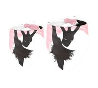 2 Pack Dog Bandana Ballerina Ballet Girl Girl Boy Bibs Dog Scarf Kerchief Accessories for Small Medium Large Dogs Puppy Cat Pet
