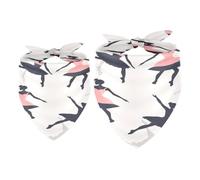 2 Pack Dog Bandana Ballet Dancing Girls Girl Boy Bibs Dog Scarf Kerchief Accessories for Small Medium Large Dogs Puppy Cat Pet