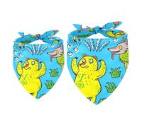 2 Pack Dog Bandana Bear Fox Owl Wolf Tree Blue Girl Boy Bibs Dog Scarf Kerchief Accessories for Small Medium Large Dogs Puppy Cat Pet