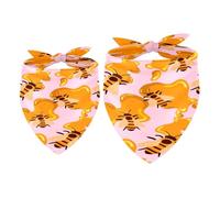 2 Pack Dog Bandana Bee on Sweet Honey Girl Boy Bibs Dog Scarf Kerchief Accessories for Small Medium Large Dogs Puppy Cat Pet