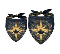 2 Pack Dog Bandana Bill Cipher Wheel Zodiac Girl Boy Bibs Dog Scarf Kerchief Accessories for Small Medium Large Dogs Puppy Cat Pet