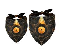 2 Pack Dog Bandana Bill Cipher Wheel Zodiac Girl Boy Bibs Dog Scarf Kerchief Accessories for Small Medium Large Dogs Puppy Cat Pet