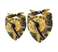 2 Pack Dog Bandana Bill Cipher Wheel Zodiac Girl Boy Bibs Dog Scarf Kerchief Accessories for Small Medium Large Dogs Puppy Cat Pet