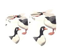2 Pack Dog Bandana Black-White Indian Runner Ducks Girl Boy Bibs Dog Scarf Kerchief Accessories for Small Medium Large Dogs Puppy Cat Pet