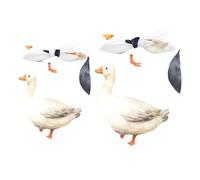 2 Pack Dog Bandana Black White Indian Runner Ducks Girl Boy Bibs Dog Scarf Kerchief Accessories for Small Medium Large Dogs Puppy Cat Pet