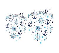 2 Pack Dog Bandana Blue Anchor Compass Girl Boy Bibs Dog Scarf Kerchief Accessories for Small Medium Large Dogs Puppy Cat Pet