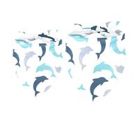 2 Pack Dog Bandana Blue and Grey Dolphin Girl Boy Bibs Dog Scarf Kerchief Accessories for Small Medium Large Dogs Puppy Cat Pet