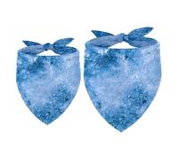 2 Pack Dog Bandana Blue Bubble Wallpaper Girl Boy Bibs Dog Scarf Kerchief Accessories for Small Medium Large Dogs Puppy Cat Pet