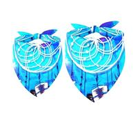 2 Pack Dog Bandana Blue Dreamcatcher Boho Hippie Girl Boy Bibs Dog Scarf Kerchief Accessories for Small Medium Large Dogs Puppy Cat Pet