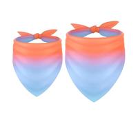 2 Pack Dog Bandana Blue Orange Gradient Bubble Girl Boy Bibs Dog Scarf Kerchief Accessories for Small Medium Large Dogs Puppy Cat Pet