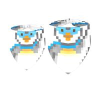 2 Pack Dog Bandana Blurry Penguin Girl Boy Bibs Dog Scarf Kerchief Accessories for Small Medium Large Dogs Puppy Cat Pet