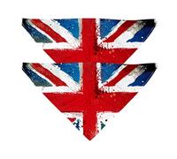 2 Pack Dog Bandana British Union Jack Girl Boy Pet Bibs Dog Scarf Kerchief Washable Bandanas Accessories for Small Medium Large Dogs Puppy Cat Pet